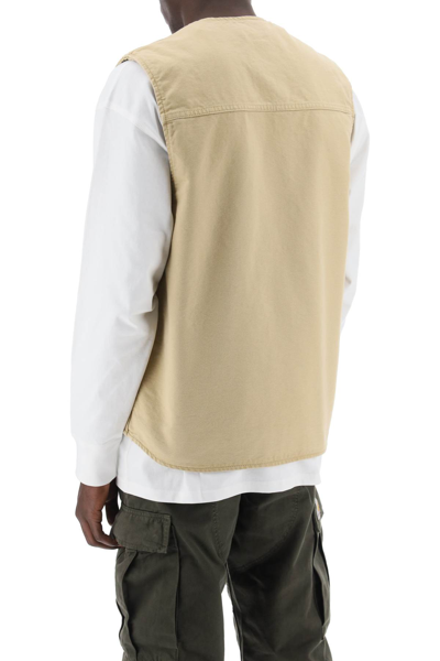 Shop Carhartt Arbor Cotton Canvas Vest In Bourbon (beige)