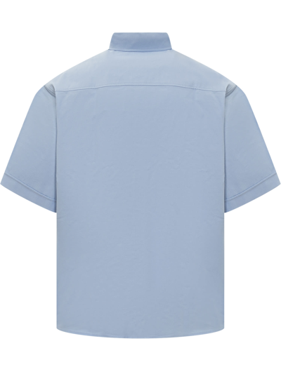 Shop Ami Alexandre Mattiussi Ami De Coeur Shirt In Cashmere Blue