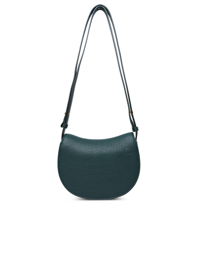 Shop Burberry Rocking Horse Mini Bag In Green Leather