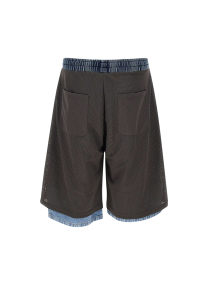 Shop Diesel P-ecky Shorts In Grey/blue