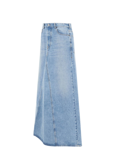 Shop Diesel De-pago-s Skirt In Blue