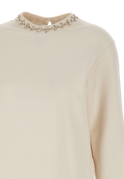 Shop Golden Goose Lavinia Cotton Sweatshirt In White