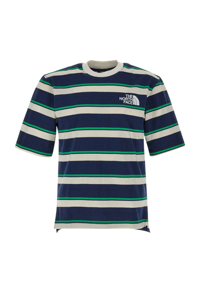 Shop The North Face Tnf Easy Tee Cotton T-shirt In Blu/green/white