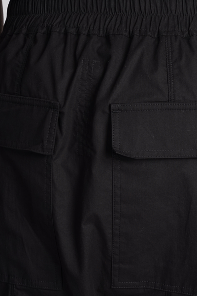 Shop Rick Owens Drawstring Long Pants In Black Cotton