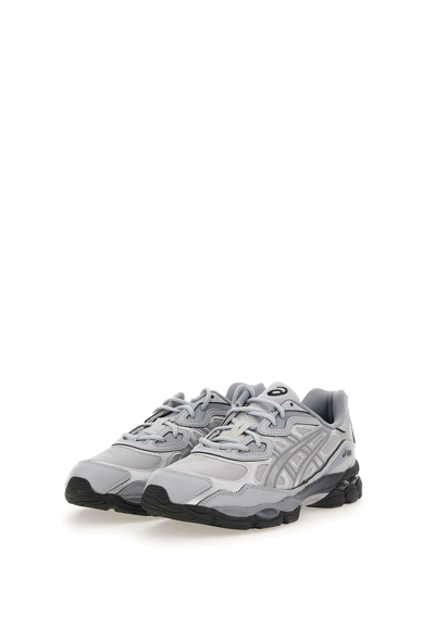 Shop Asics Gel Nyc Leather Sneakers In Grey