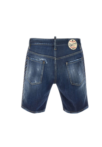 Shop Dsquared2 Marine Shorts In Blue