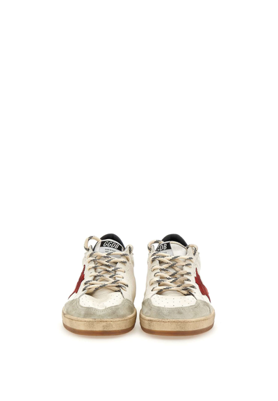 Shop Golden Goose Ball Star Sneakers In White-red-blue