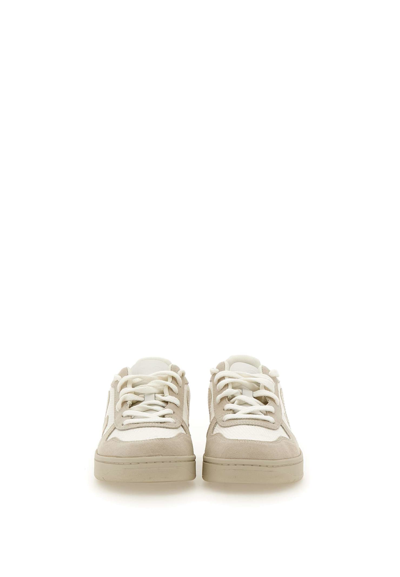 Shop Veja V10 B Mesh Sneakers In White/beige