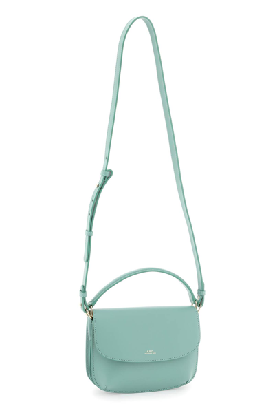 Shop Apc Sarah Mini Shoulder Bag In Jade (green)