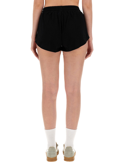 Shop Msgm Short With Logo In Nero