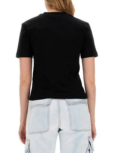 Shop Msgm T-shirt With Logo In Nero