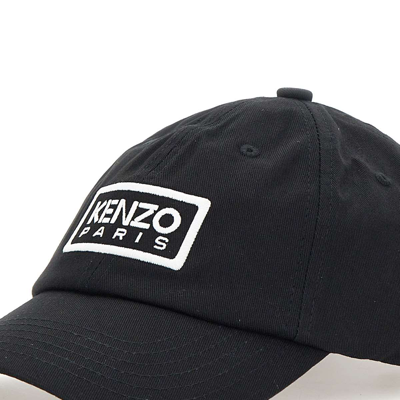 Shop Kenzo Baseball Cotton Hat In Black