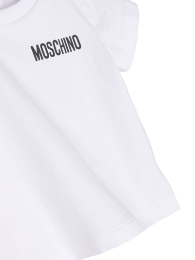 Shop Moschino Set Salopette Con Stampa Teddy Bear In White