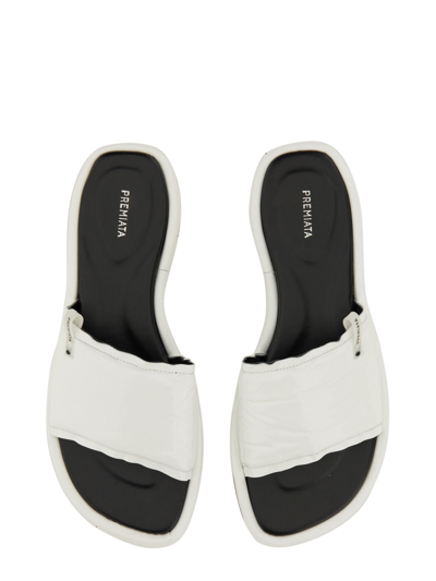 Shop Premiata Slide Sandal In Bianco