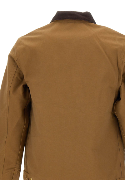 Shop Carhartt Cotton Detroit Jacket In Brown