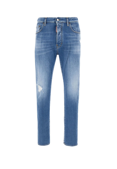 Shop Dsquared2 642 Jean Cotton Jeans In Blue