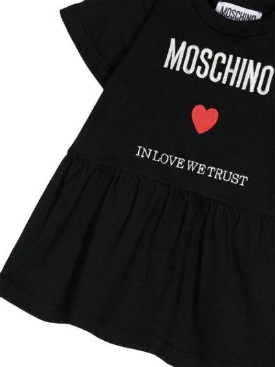 Shop Moschino Abito Con Logo In Black