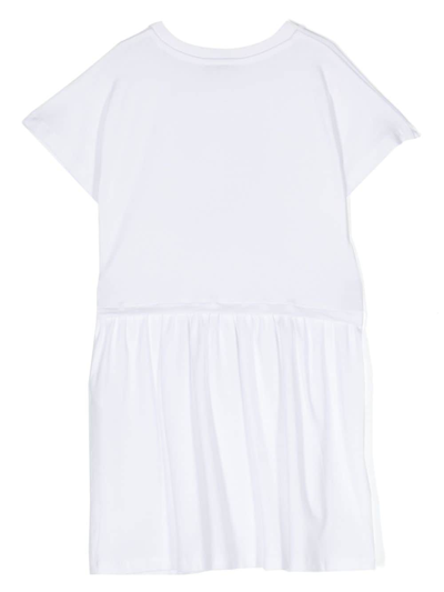 Shop Moschino Abito Con Logo In White