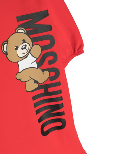 Shop Moschino Abito Con Logo In Red