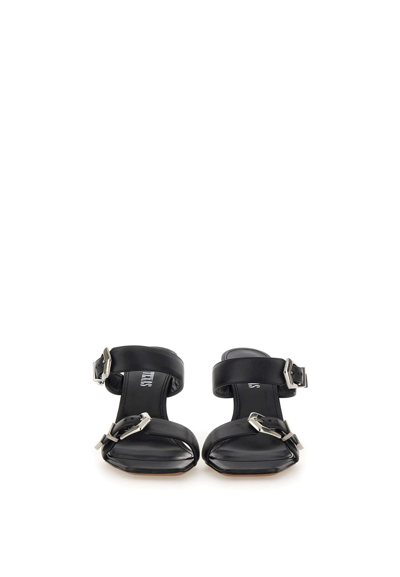 Shop Paris Texas Ursula Mule 85 Leather Sandals In Black