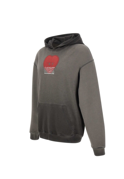 Shop Diesel T-buxt Cotton Sweatshirt In Grey