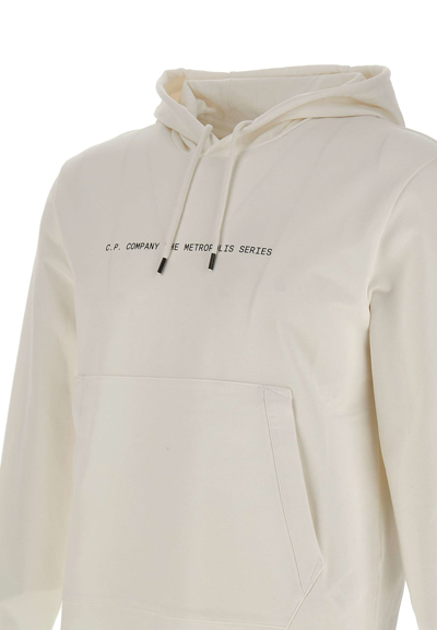 Shop C.p. Company Cotton Sweatshirt In White