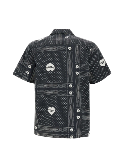 Shop Carhartt Heart Bandana Cotton Shirt In Black