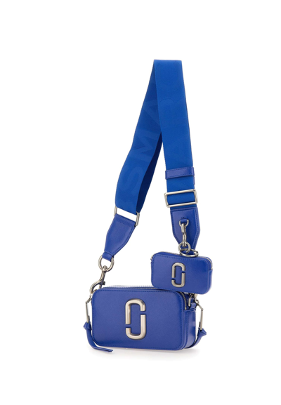 Shop Marc Jacobs The Utility Snapshot Leather Bag In Blue