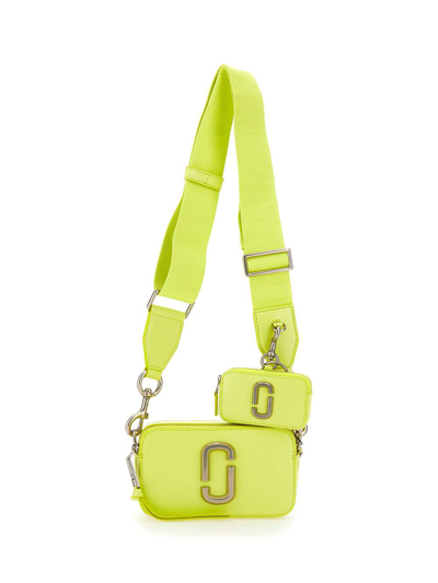 Shop Marc Jacobs The Utility Snapshot Leather Bag In Yellow