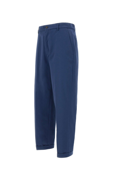 Shop Kenzo Classic Chino Cotton Pants In Blue