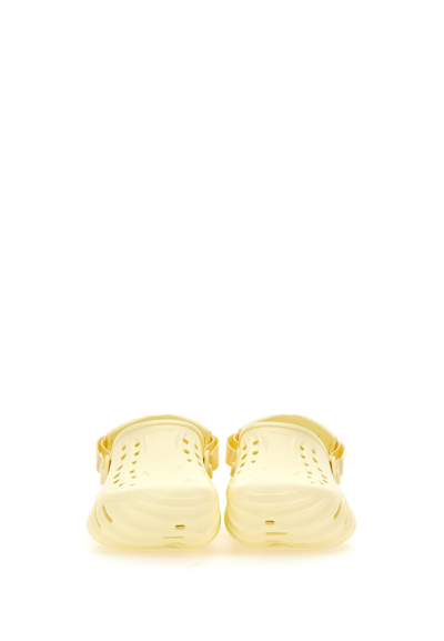 Crocs Yellow Echo Clogs In White
