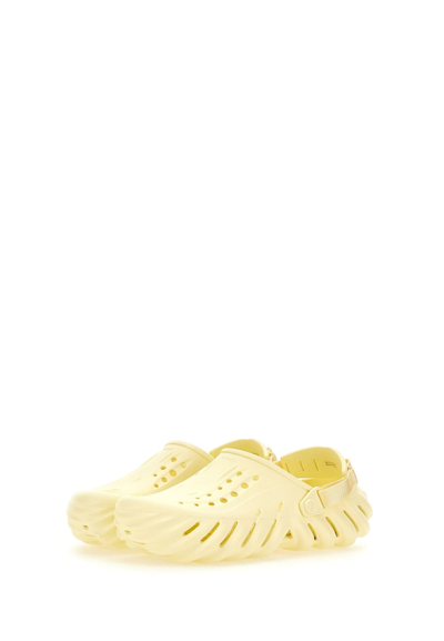Crocs Yellow Echo Clogs In White