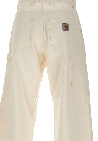 Shop Carhartt Wide Panel Trousers In White