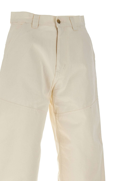 Shop Carhartt Wide Panel Trousers In White