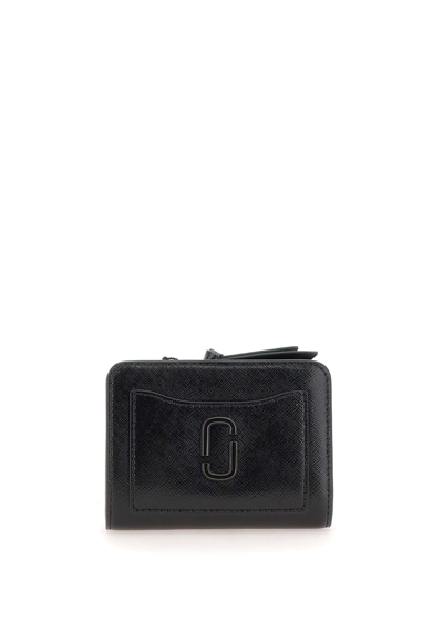 Shop Marc Jacobs The Utility Leather Wallet In Black