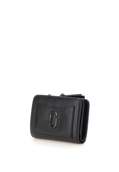 Shop Marc Jacobs The Utility Leather Wallet In Black