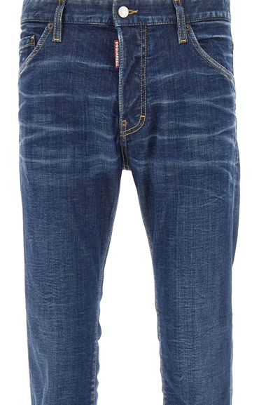 Shop Dsquared2 Cool Guy Jean Cotton Jeans In Blue