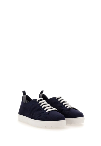 Shop Kiton Fabric Sneakers In Blue
