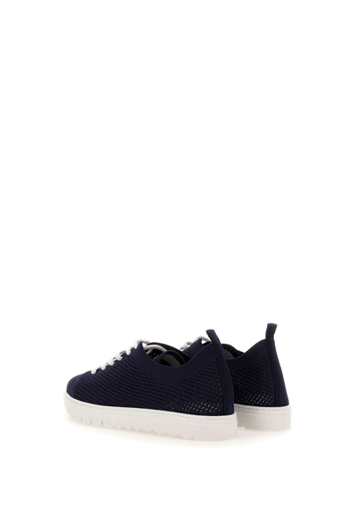 Shop Kiton Fabric Sneakers In Blue