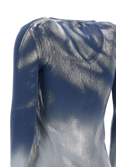 Shop Diesel M-isolde Cotton Cardigan In Blue