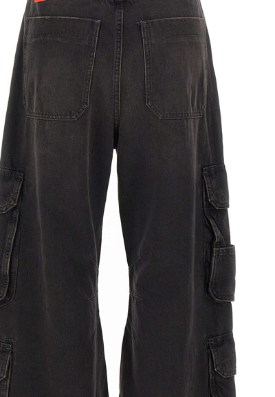 Shop Diesel D-sire- Cargo Jeans In Black