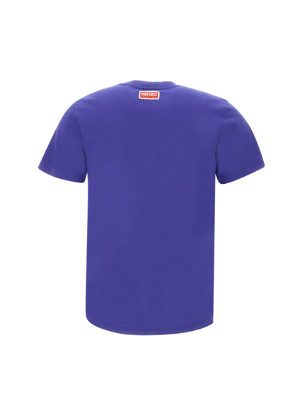 Shop Kenzo Tiger Varsity Cotton T-shirt In Blue