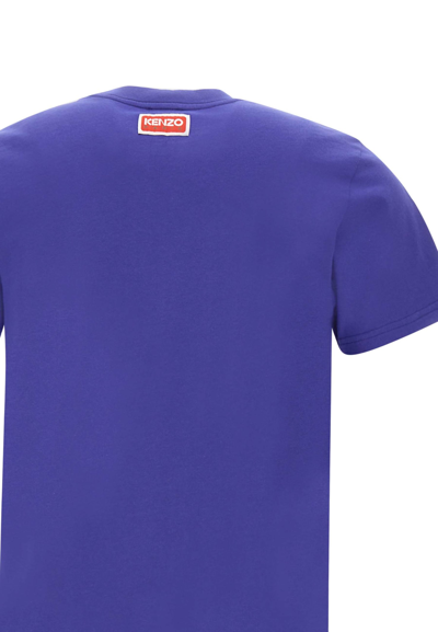 Shop Kenzo Tiger Varsity Cotton T-shirt In Blue