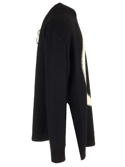 Shop Off-white Oversized Wool Sweater In Black