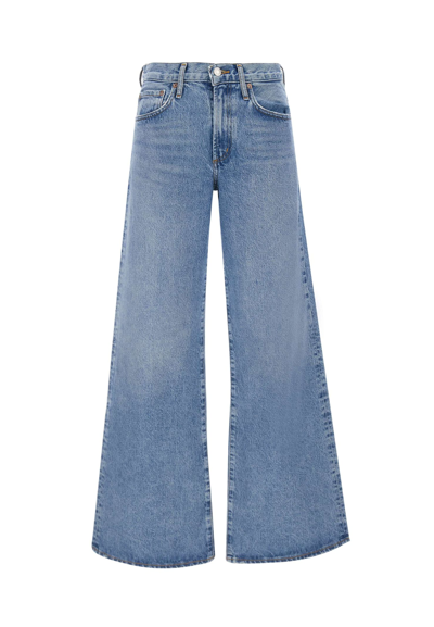Shop Agolde Clara Jeanorganic Cotton Jeans In Blue