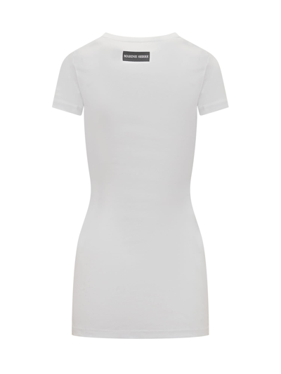 Shop Marine Serre T-shirt Dress In White