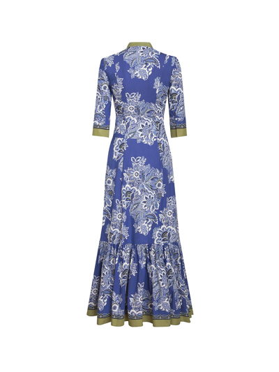 Shop Etro Dress In Blue