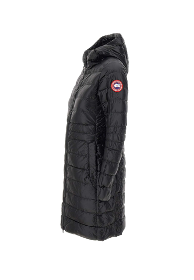 Shop Canada Goose Cypress Hoodie Down Jacket In Black