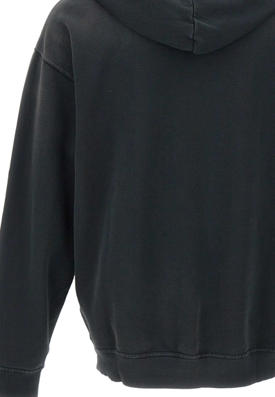 Shop Diesel S-boxt-hood-n7 Cotton Sweatshirt In Black