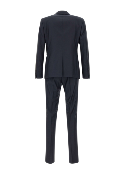 Shop Tagliatore Fresh Super 130s Three-piece Formal Suit In Blue